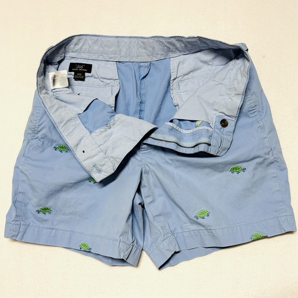 Brooks Brothers 346 Shorts‎ Mens 33 Blue Turtle Embroidered Cotton Preppy 6.5" - Picture 3 of 10